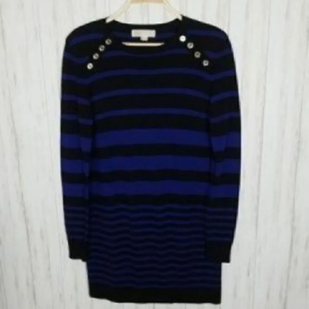Michael Kors Striped Sweater Fitted Sheath Dress